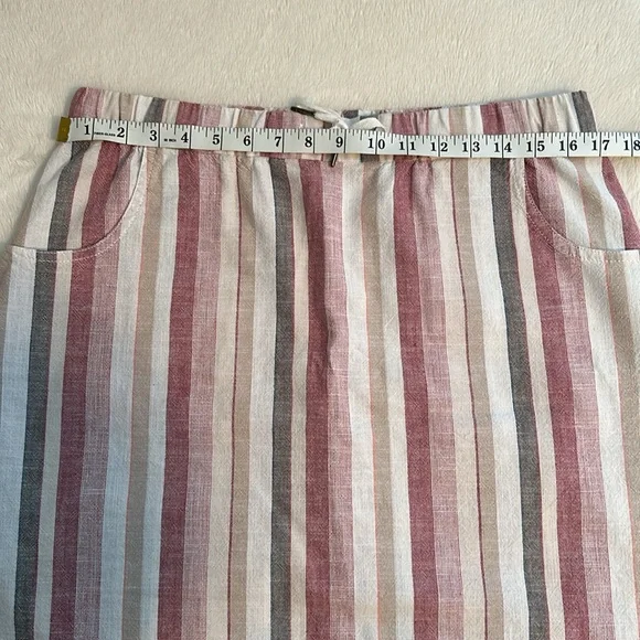 EUC! Aventura Nomad Skirt striped organic cotton drawstring waist size Medium - Picture 4 of 6